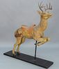 Deer Carousel figure having original paint authentic antlers and glass eyes, attributed to Gustave Dentzel.
height 68 inches, length...