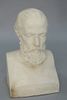Ceramic Bust of Johann Czermak (1828 - 1873), inscribed "Johann Czermak" on front, "Demonstratio: 1858.13.XI (Pestini)" to right and...