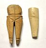 Lot of 2 Coptic Idols c.5th century AD. Size 2 3/4 - 2 1/4 inches high. Ex NYC Collection