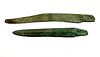 Lot of 2 Ancient Luristan Bronze Spear points c.1000 BC. Size 10 1/8 - 8 1/8 inches length.
