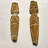 Lot of 2 Coptic Idols c.5th century AD. Size 2 - 2 1/4 inches high. Ex NYC Collection