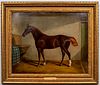 H. Cottrell Equestrian Portrait Oil on Canvas