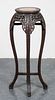 Chinese Carved Wood & Marble Plant Stand