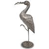 Antique Dutch Sterling Silver Crane Ornament
