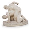 "The Wrestlers" Marble Sculpture