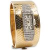Vintage 14k Gold and Diamond Chalet Watch