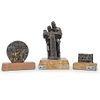 (3 Pc) Ben-Zion (1897-1987) Silver Figural Grouping