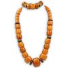 (2 Pc) Oriental Amber Necklace and Bracelet