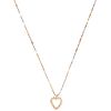 NECKLACE AND PENDANT WITH DIAMONDS. 14K YELLOW, WHITE AND PINK  GOLD