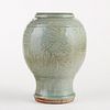Chinese Longquan Celadon Vase - Cut Down