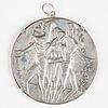 Salvador Dali 1978 "Peace" Silver Medallion Pendant