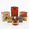 Grp: 9 20th c. Cut Plug Tobacco Tin Containers