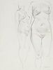 Paul Cadmus 2 Female Nude Figures Graphite on Paper