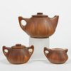 UND North Dakota Pottery Arts & Crafts Tea Set