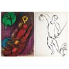 MARC CHAGALL, David and Absalom, binder Illustrations for The Bible 1956, Unsigned, Lithography without print number, 14.1 x 10.2"