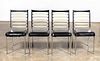 4 DAYSTROM MCM LUCITE & CHROME LADDERBACK CHAIRS