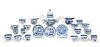 24PC CHINESE EXPORT BLUE & WHITE CANTON PORCELAIN