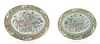TWO CHINESE FAMILLE ROSE OVAL PORCELAIN PLATTERS