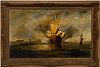 ANTIQUE MARITIME OIL ON CANVAS, SIGNED