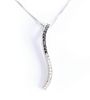 14K WG Black & White Diamond Pendant Necklace
