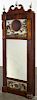 Joseph Ives mahogany mirror wall clock case, 54'' h.