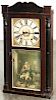 Chauncey Boardman & Joseph Wells mahogany mantel clock, 31 1/2'' h.