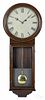 Mahogany regulator wall clock, 30 1/2'' h.