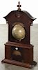 Timby walnut Solar timepiece shelf clock with a Jostin's globe, 27'' h.