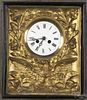 French or German gilt eagle picture frame clock, 13'' h., 11'' w.