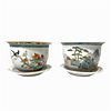 (2) 20th Century Chinese Porcelain Flower Pots