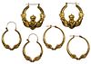14k Yellow Gold Pierced Earring Assortment