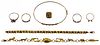 10k Yellow Gold Bracelet, Ring and Pin Assortment