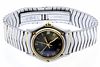Ebel 'Wave' 18k Gold Bezel and Stainless Steel Wrist Watch
