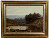 Robert W. Allan (Scottish, 1851-1942) 'Grazing by the Loch' Oil on Canvas