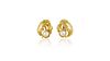 Large Vintage Georg Jensen Gold Earrings #55 Pearls