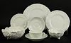 One Hundred Two (102) Piece Assembled Set of Coalport & Wedgwood White Countryware Dinnerware.