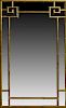 Mid 20th century brass faux bamboo mirror.