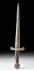 17th C. European Iron & Wood Parrying Dagger