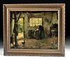 Framed Pair of 19th C. Dutch Genre Painting - Peters