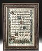 15th C. Illuminated Page of Roman Breviary w/ Music