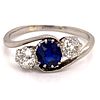 1920' Platinum Diamond Sapphire Ring