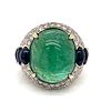 18k Emerald Sapphire Diamond RingÊ
