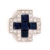 14k Diamond Sapphire CrossÊ