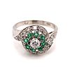 14K Emerald Diamond RingÊ