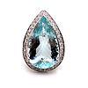 18k Diamond Aqua RingÊ