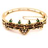 Victorian 14k Emerald Pearl Enamel BraceletÊ