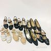 Fourteen Pairs of Ferragamo Women's Shoes