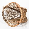 Large Bentwood and Hide Burden Basket