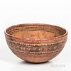 Pre-Columbian Polychrome Pottery Bowl