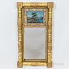 Classical Gilt and Reverse-painted Split-baluster Mirror
